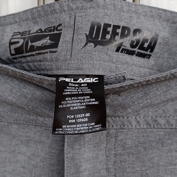 PELAGIC Deep Sea Hybrid Swim Board Shorts Sz 40 - Picture 6 of 8